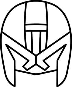 Judge Dredd Stencil Svg Vector, Free Vectors File